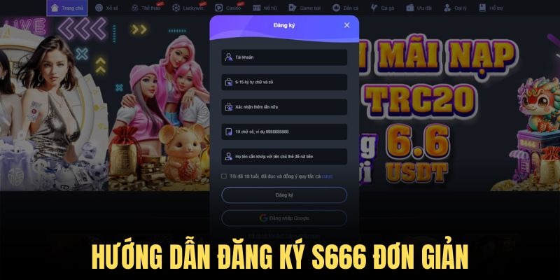 Các Bước Để Đăng Ký S666